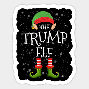 Trump Elf Family Matching Christmas Group Funny Pajama Xmas Sticker